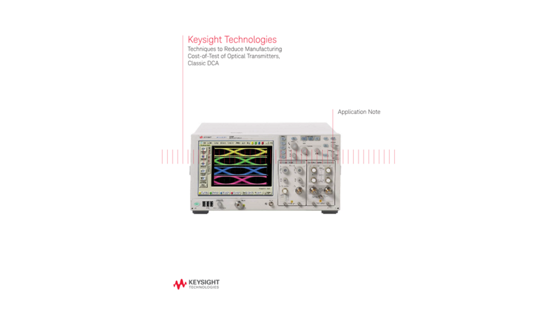 How to Reduce Cost-of-Test of Optical Transmitters, Classic DCA